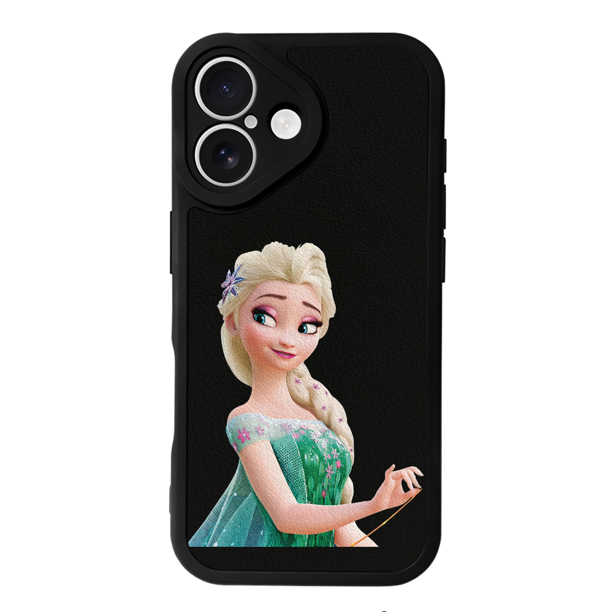 （画像用） アナと雪の女王 アンナ エルサ Frozen Anna Elsa 【iPhone 16シリーズ対応】シリコンスマホケース（レザー調） 材質：シリコン